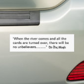 Als de rivier komt....Doe de Wiskunde Bumpersticker (Op auto)
