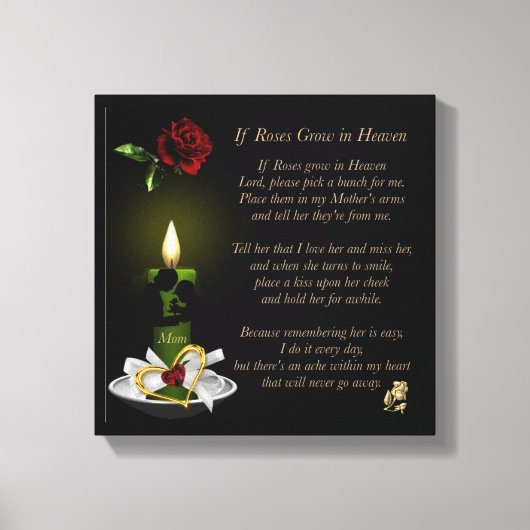 Als de Rozen in de Druk van het Canvas 12x12 groei (Voorkant)