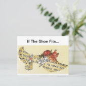 Als de schoen past... Assepoester Slipper Briefkaart (Staand voorkant)