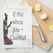 Als de schoen past ~ Cackle! Funny Sayings Gifts Theedoek (Quarter Fold)