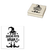 Als de schoen past, trek hem aan rubberstempel (Gestempeld)