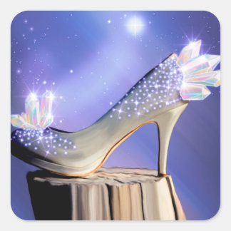 Als de schoen past vierkante sticker