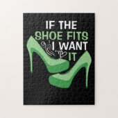 Als de schoen past, wil ik het groen legpuzzel (Verticaal)