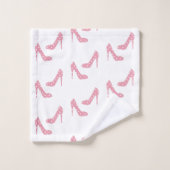 Als de schoen roze is bad handdoek (Wasdoekje)