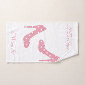 Als de schoen roze is bad handdoek (Handdoek)