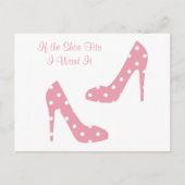 Als de schoen roze is briefkaart (Voorkant)