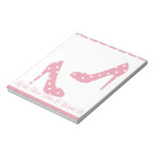 Als de schoen roze is notitieblok (Linkerzijde)