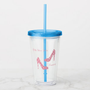Als de schoen roze past acryl drinkbeker