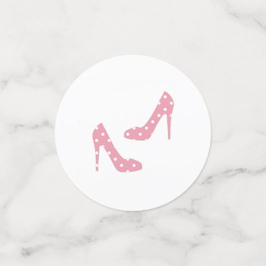 Als de schoen roze past confetti (Kleine voorkant)