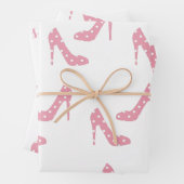 Als de schoen roze past inpakpapier vel (In situ)