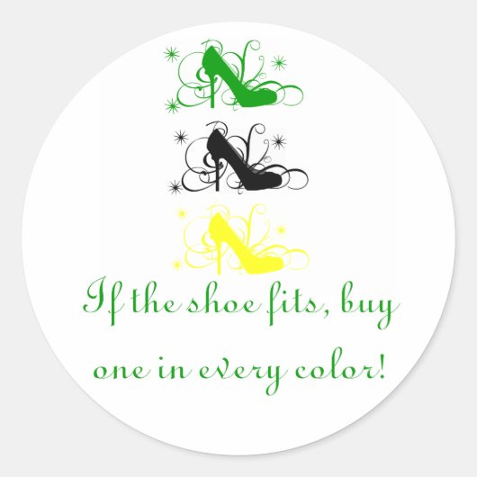 Als de schoen Stickers past, is de douaneregel (Voorkant)