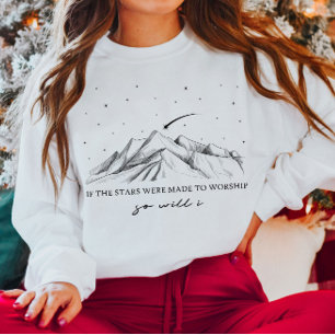 Als de sterren werden gemaakt om sweatshirt aan te