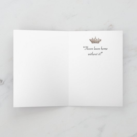 "Als de Tiara past - Draag het!" Kaart (Binnen)