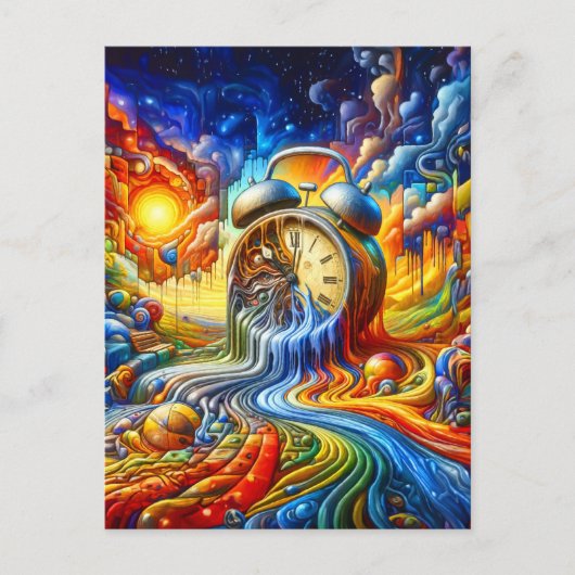 Als de tijd wegsmelt briefkaart (Voorkant)