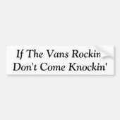 Als de Vans Rockin' - Bumpersticker (Voorkant)