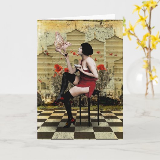 Als de varkens konden vliegen kaart (Gele Bloem)