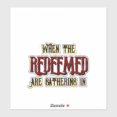 Als de verlosten verzameld worden sticker (Vel)