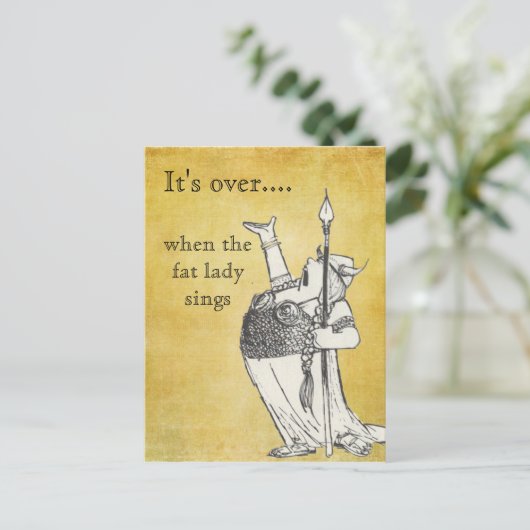 Als de Vetdame zingt Briefkaart (Staand voorkant)