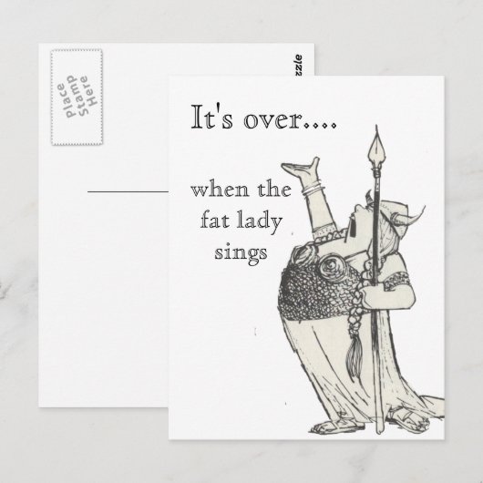 Als de Vetdame zingt Briefkaart (Voorkant / Achterkant)
