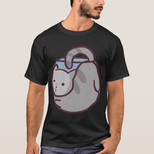Als de viskom past, gaat de kat zitten t-shirt (Voorkant)