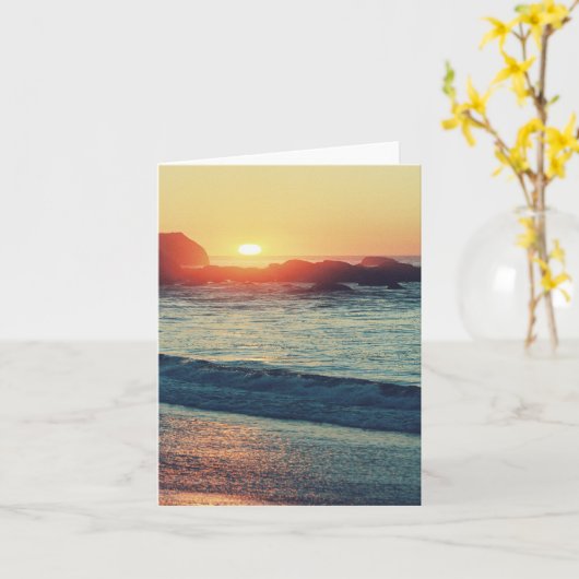 Als de zon ondergaat..... kaart (Gele Bloem)