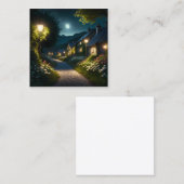 Als de zon ondergaat, wordt het landschap een prac vierkante visitekaartje (Voorkant / Achterkant)