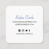 Als Delen Penseelscript volgen Sociale media Vierkante Visitekaartje (Achterkant)