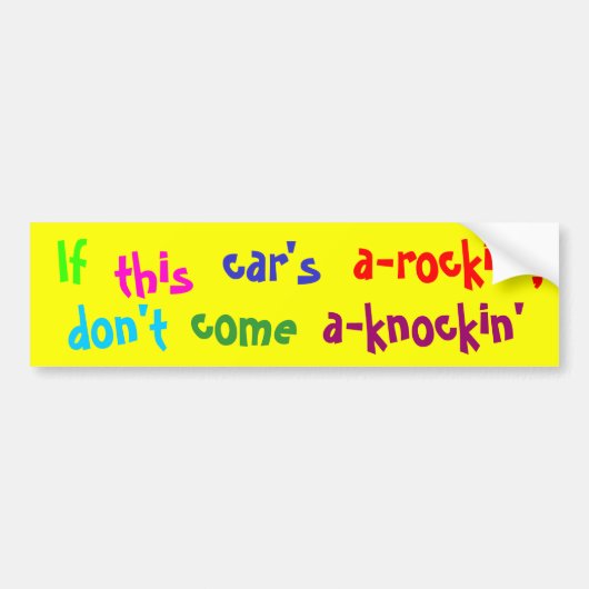 Als deze auto bumpersticker (Voorkant)