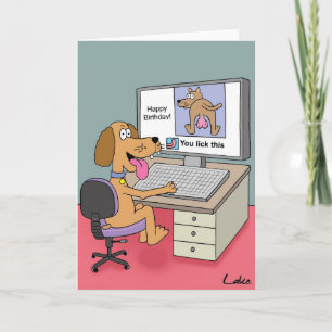 Als deze grappige kaart van de hond facebook