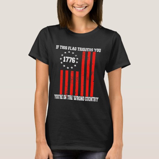 Als deze vlag Betsy Ross Amerikaanse vlag 177 teis T-shirt (Voorkant)