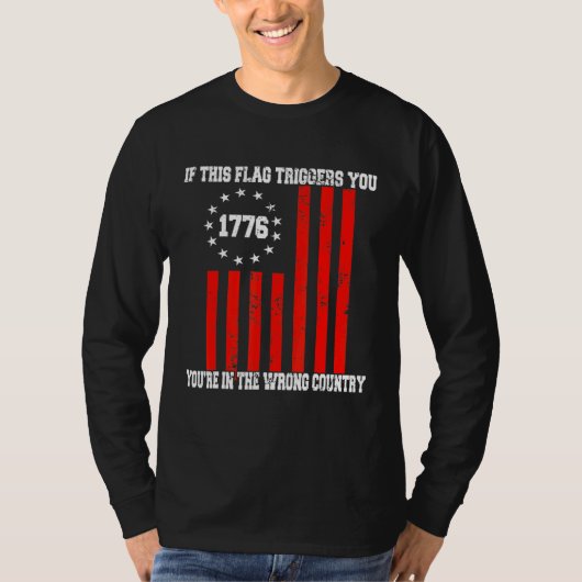 Als deze vlag Betsy Ross Amerikaanse vlag 177 teis T-shirt (Voorkant)