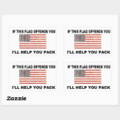 Als deze vlag je beledigt... rechthoekige sticker (Vel)