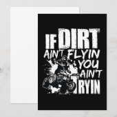 Als Dirt Aint Flyin u denkt Tryin ATV Rider Kaart (Voorkant / Achterkant)