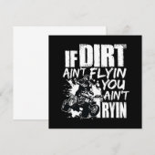 Als Dirt Aint Flyin u denkt Tryin ATV Rider Kaart (Voorkant / Achterkant)