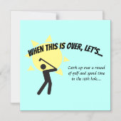 ALS DIT VOORBIJ IS, laten we de datum van golf ops Magnetische Uitnodiging (Voorkant)