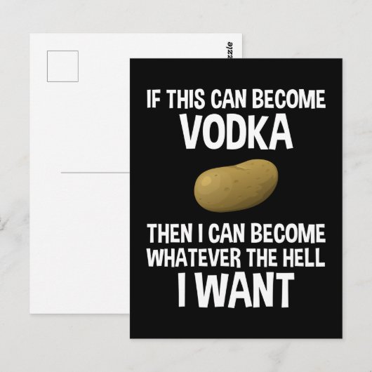 Als dit wodka kan worden briefkaart (Voorkant / Achterkant)