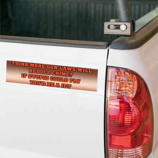 Als domme kan vliegen... bumpersticker (Op Truck)