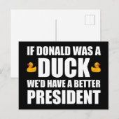 Als Donald een eend was, hadden we een beter Presi Briefkaart (Voorkant / Achterkant)
