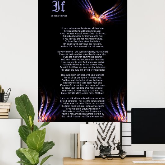 Als door Rudyard Kipling met Phoenix Firebird Prin Poster (Thuiskantoor)