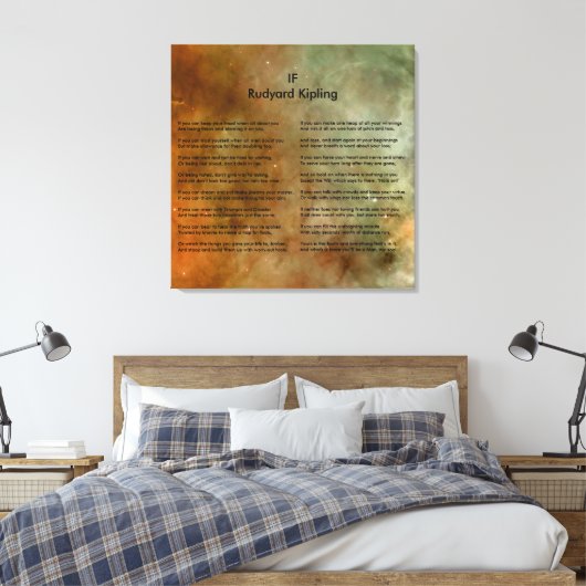 Als door Rudyard Kipling op Carina Canvas Afdruk (Insitu (Slaapkamer))