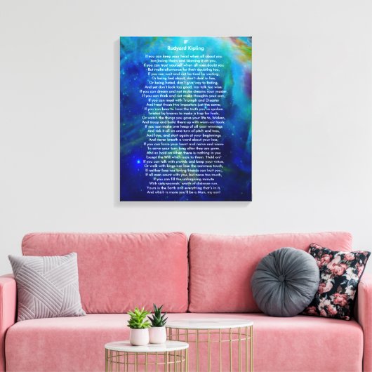 Als door Rudyard Kipling op Orion Canvas Afdruk (Insitu (Woonkamer))