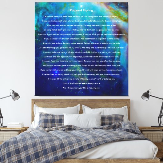 Als door Rudyard Kipling op Orion Canvas Afdruk (Insitu (Slaapkamer))