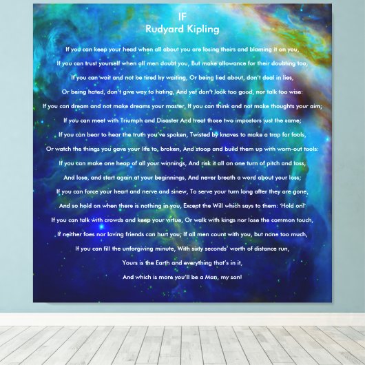 Als door Rudyard Kipling op Orion Canvas Afdruk (Insitu (Houten vloer))