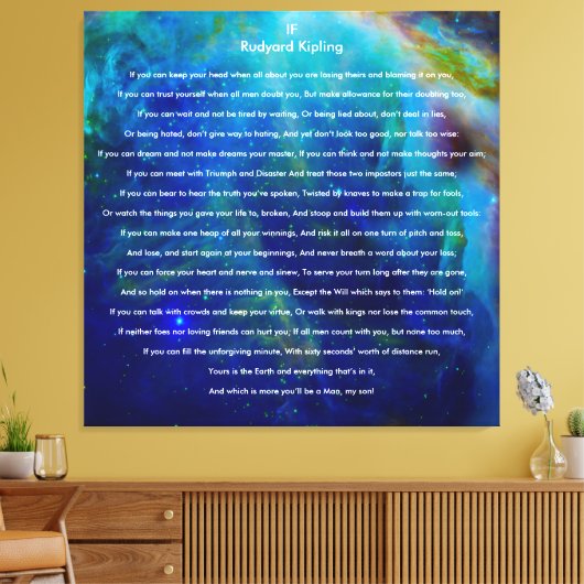 Als door Rudyard Kipling op Orion Canvas Afdruk (Insitu (Woonkamer))