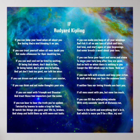 Als door Rudyard Kipling op Orion Poster (Voorkant)