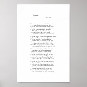Als— door Rudyard Kipling Poster