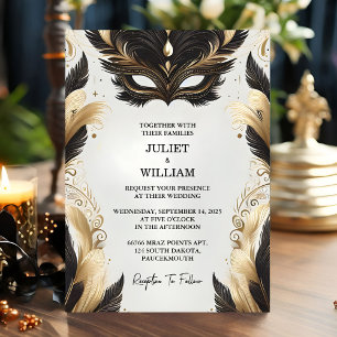 Als Dress Code Prom Kostuum Masquerade Bal Bruilof Kaart