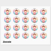 Als dromen roze blauwe donuts en luiers Baby showe Ronde Sticker (Vel)