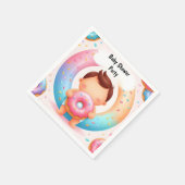 Als dromen roze blauwe donuts en luiers Baby showe Servet (Hoek)
