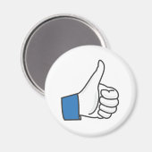 Als duim omhoog pret magneet (Voorkant / Achterkant)